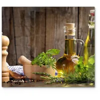 Deqori Herdabdeckplatte Glas | einteilig 60x52 cm | Motiv