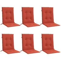VidaXL - Niedriglehner-Auflagen 6 Stk. Melange Rot 100x50x4 cm