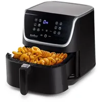 ROSMARINO Heißluftfritteuse Airfryer 5.5L - Gesunde Familienküche mit 85%