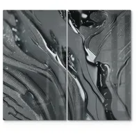Deqori Herdabdeckplatten Glas | 2er Set 60x52 cm |