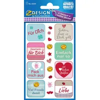 Avery Zweckform 55095 Deko Sticker Widmung (Effektfolie) 18 Aufkleber