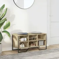 VidaXL Schuhregal Sonoma-Eiche 90x38x45,5 cm Holzwerkstoff