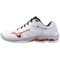 Mizuno WAVE VOLTAGE 2 - Unisex Volleyballschuh - White/Salsa/Black