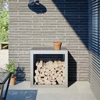 VidaXL Brennholzregal 60x40x60 cm Verzinkter Stahl