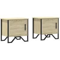 VidaXL Nachttische 2 Stk. Sonoma-Eiche 40x30x40 cm Holzwerkstoff