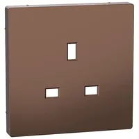 Merten MTN2120-6052 Zentralplatte für British-Standard Steckdosen-Einsatz, Moccametallic, System Design