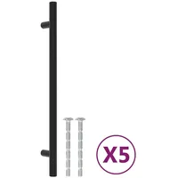 VidaXL Möbelgriffe 5 Stk. Schwarz 192 mm Edelstahl