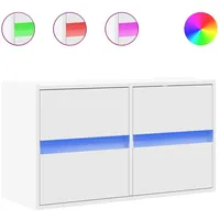 VidaXL TV-Wandschrank mit LED-Beleuchtung Weiß 80x31x45 cm