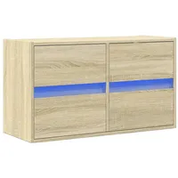 VidaXL TV-Wandschrank mit LED-Beleuchtung Sonoma-Eiche 80x31x45 cm