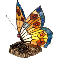 Elstead Lighting Tiffany Animal Tischleuchte bronze Schmetterling Tiffany-Glas Vintage-Bronze