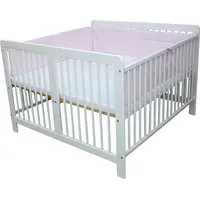 Micoland Zwillingsbett Zwillingskinderbett Kinderbett für Zwillinge massiv weiss mit