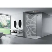 Bernstein Duschwand 120x200 cm ESG Glas 10mm Walk-In Duschabtrennung