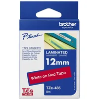 Brother TZe 435 - Laminiertes Band - Weiß auf