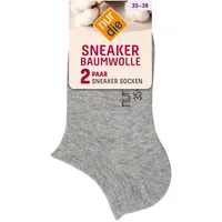 NUR DIE Sneakersocken grau Gr. 35-38