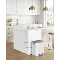 Songmics Mülleimer Küche, Mülltrennsystem 2 x 15 L -