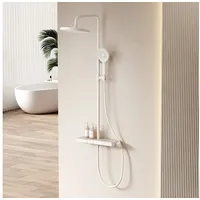 EMKE Emke, Duschsystem, mit Thermostat, Handbrause + Regendusche(2 Strahlstärken)
