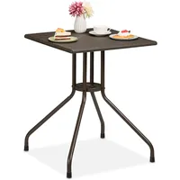 Relaxdays Gartentisch Holz-Optik, eckig, HxBxT: 75 x 61 x