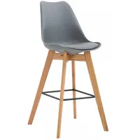 CLP Barhocker Metz Kunststoff natura/grau