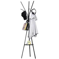 Homcom Garderobenständer, Kleiderständer mit 8 Haken, Garderobe Garderobenständer