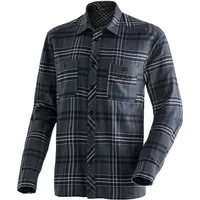 Maier Sports Herren Hemd Predeal M, grey check, 56