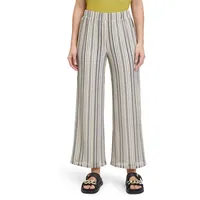 Cartoon Casual-Hose mit elastischem Bund in Nature-Black | Gr.: