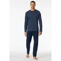 SCHIESSER Pyjama Schlafanzug lang - Casual Essentials in Admiral