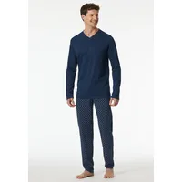SCHIESSER Herren Schlafanzug Casual Essentials in Admiral | Gr.: