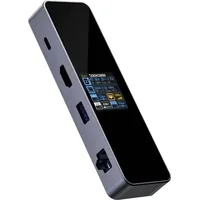 DockCase USB-C® Dockingstation DBP61L Universal integriertes Display, inkl. Ladefunktion,