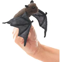 Folkmanis Mini Fledermaus-Fingerpuppe, Schwarz, Braun