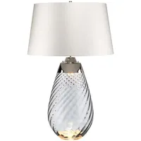 Elsteadlighting Lena große rauchfarbene Tischlampe mit 2 Lichtern und