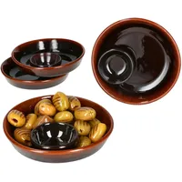 Mambocat 4x Juego Tapas Schale Ø14,3cm Olivenschale Ton-Cazuela mit