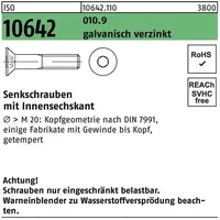 Industrial Quality Supplies DIN 7991/ISO 10642 Senkschraube 10.9 Stahl