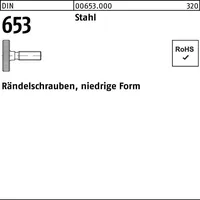 Industrial Quality Supplies DIN 653 Rändelschraube niedrige Form M8x30