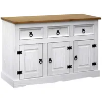Möbilia Kommode 130 x 80 x 45 cm weiß