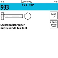 Industrial Quality Supplies DIN 933 Sechskantschraube VG M10x80 Edelstahl