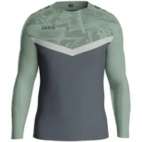 Jako Kinder Pullover Sweat Iconic anthra light/mintgrün/soft grey, 140