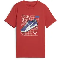 Puma Jungen Graphics Tee IV B T-Shirts, Red Fire,