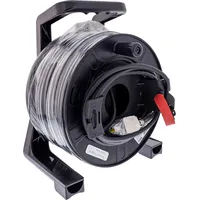 InLine Netzwerk-Kabeltrommel Outdoor Cat.6A 50m, schwarz,