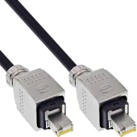 InLine Netzwerk-Kabeltrommel Outdoor PUR Harting S/FTP Cat.6A RJ45 90m,
