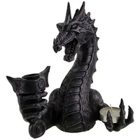 Kremers Schatzkiste Teelichthalter + Kerzenhalter Drache Drako 19cm Figur