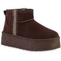 VAN HILL Damen Winter Boots in Braun