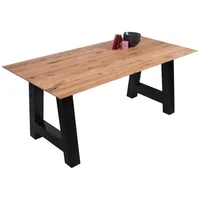 Ab:stil.art.moebel Schweizer Kante Ø 160 cm Eiche geölt/beige