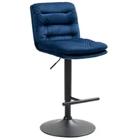 CLP Barhocker Damar Samt blau/schwarz