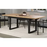 Furn.design Esstisch "Syncro" Eiche hell, ausziehbar 160-200 cm, Metallgestell