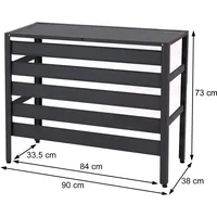 Mendler Alu Verkleidung für Klimaanlage/Wärmepumpe HWC-K59, Abdeckung Schutzgitter Pflanzenregal,