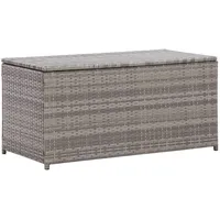 Furnicato Gartenbox Poly Rattan 100x50x50 cm Grau