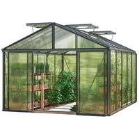 Gfp Profi 311 x 385 cm Gewächshaus, Pulverbeschichtet Anthrazit,