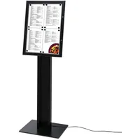 Showdown Displays SHOWDOWN Speisekartenkasten Freistehend LED - Aluminium Stahl