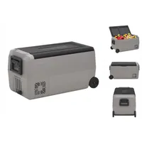 VidaXL Kühlbox mit Rollen und Griff Schwarz & Grau