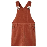 VidaXL Kinder-Latzkleid Cord Cognac 128